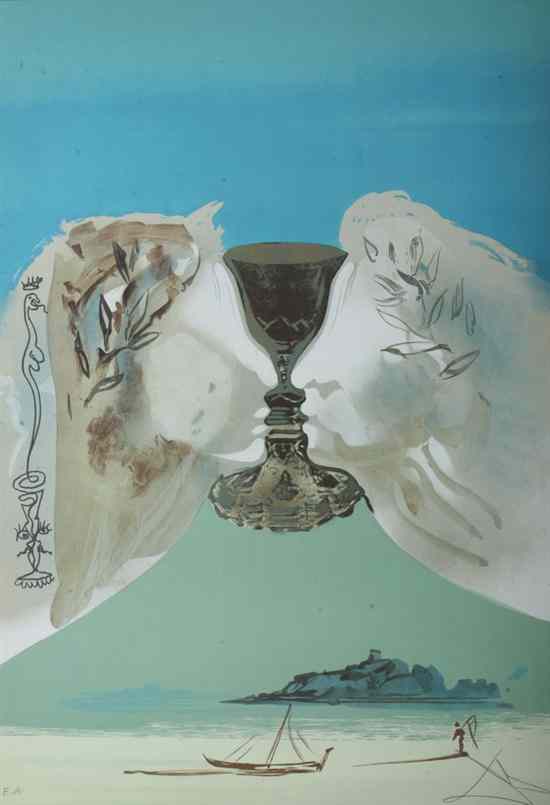 Appraisal: AFTER SALVADOR DALI th century CHALICE signed ''Dali'' and noted