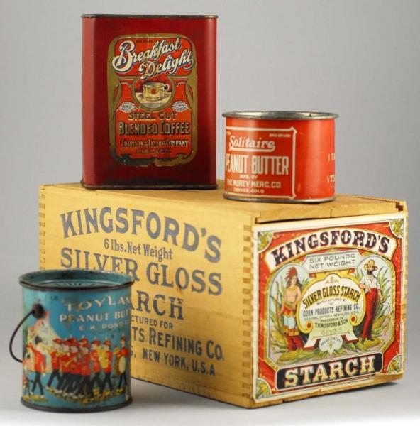 Appraisal: Lot of Advertising Tins Description Includes two peanut butter tins