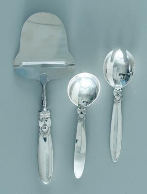 Appraisal: Georg Jensen sterling flatware Cactus pattern with no monograms Denmark