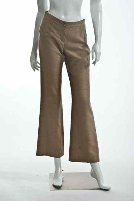 Appraisal: PAIR CHANEL CAMEL COLORED SILK TROUSERS Spring size