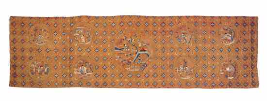 Appraisal: A Chinese Gilt Embroidered Altar Frontal Qing Dynasty having embroidered