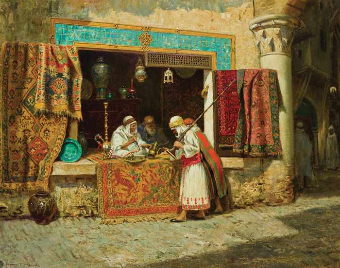 Appraisal: ADDISON T MILLAR American - ''The Oriental Shop'' oil on