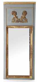 Appraisal: Louis XV paint and giltwood trumeau mirror late th century