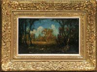 Appraisal: DIAZ th th Century Impressionist oil on panel scene of