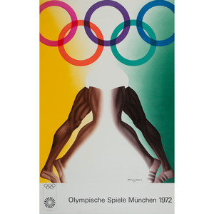 Appraisal: Five Exhibition Posters for the Munich Olympics includes four off-set