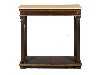 Appraisal: A GILT AND MAHOGANY GRAINED SIDE TABLE with faux marble