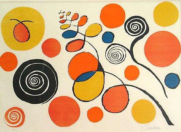 Appraisal: Alexander Calder American - Variations I-V c Color lithograph on