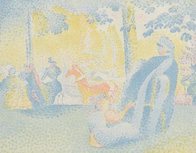 Appraisal: Henri-Edmond Cross French - Dans le Champs Elysees La Nourice