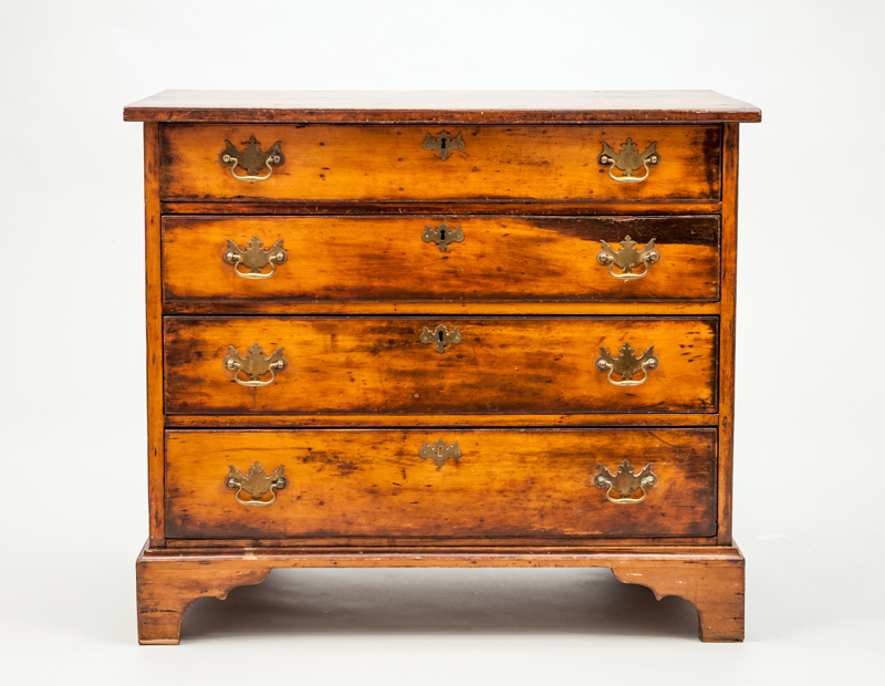 Appraisal: CHIPPENDALE STAINED MAPLE CHEST OF DRAWERS x x in Collection