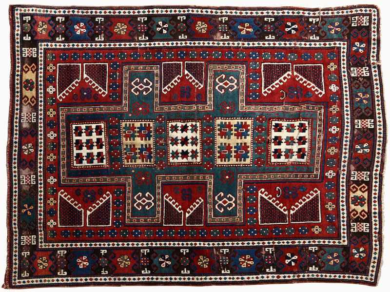 Appraisal: An antique Karachoph Kazak carpet Circa Southwest Caucasus with typical