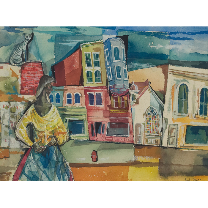 Appraisal: Fred D Jones Jr American - ''Woman on the Street