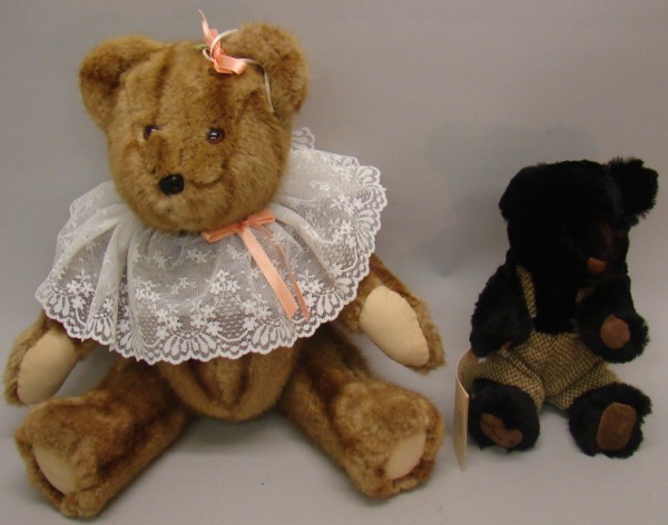 Appraisal: Pair of artist bears made from fur coats Black seal