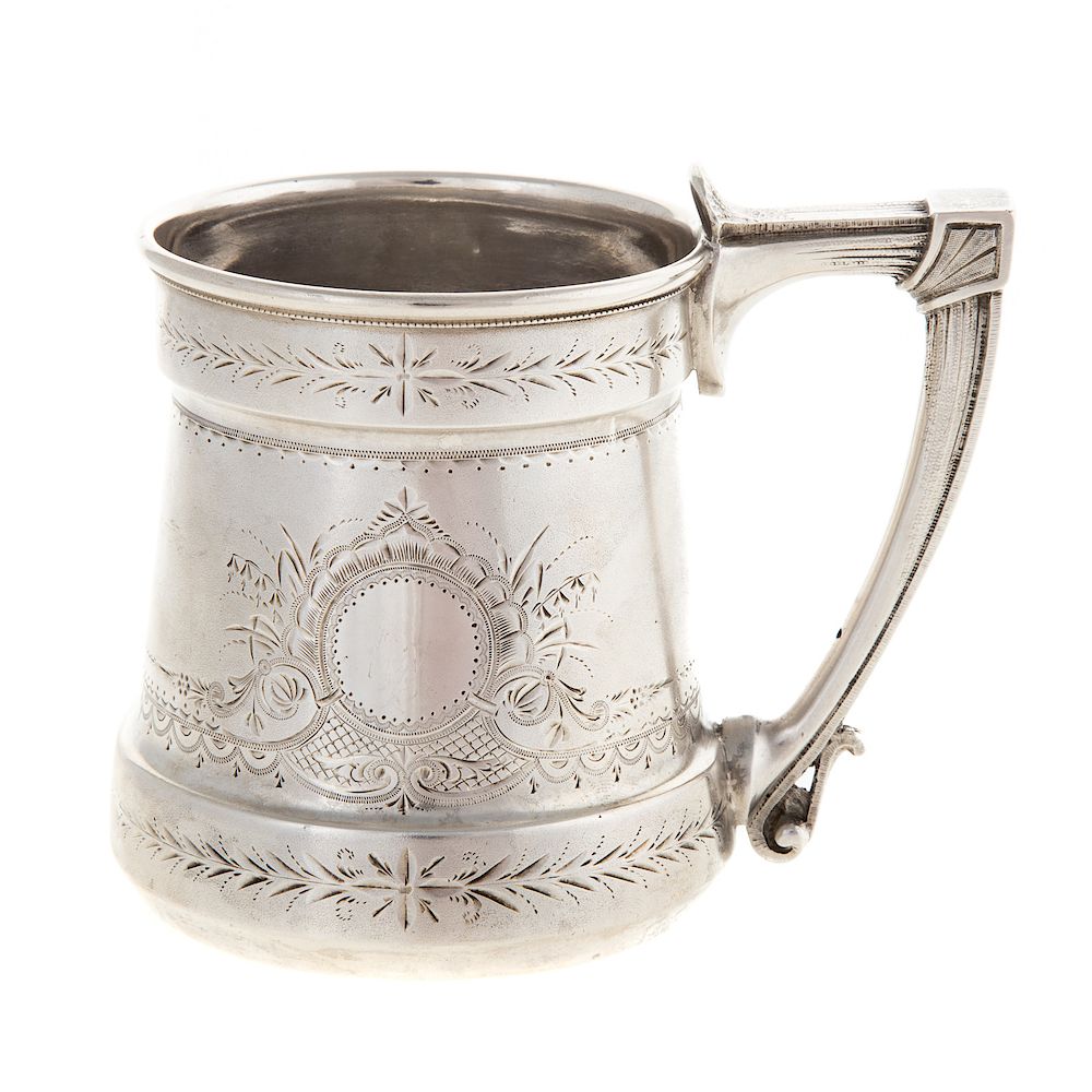 Appraisal: Peter Krider Early American Coin Silver Mug Philadelphia C -