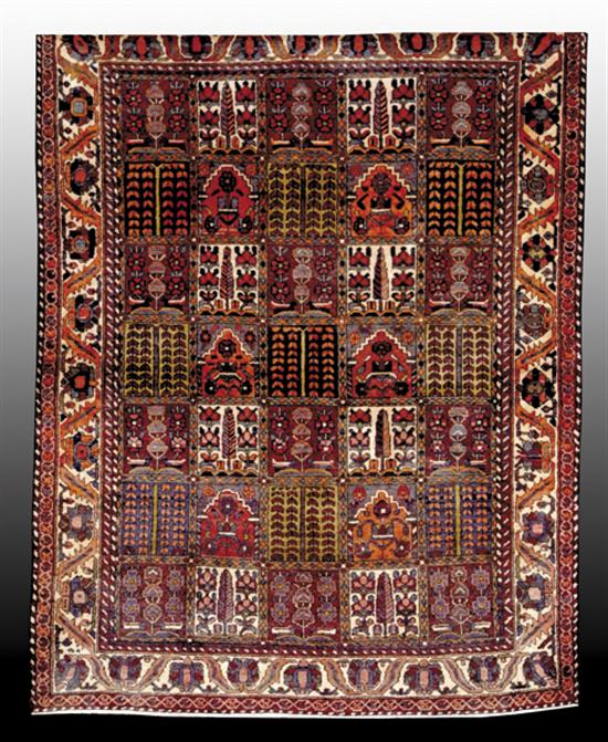 Appraisal: Antique Persian Bakhtiari carpet circa s ' x '