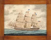 Appraisal: UNSIGNED th Century SHIP PORTRAIT OF THE ANGLO-SAXON Watercolor scene