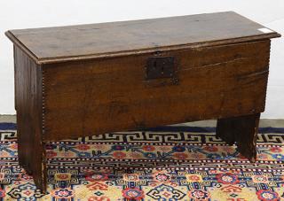 Appraisal: Jacobean style oak blanket chest circa having a hinged lid