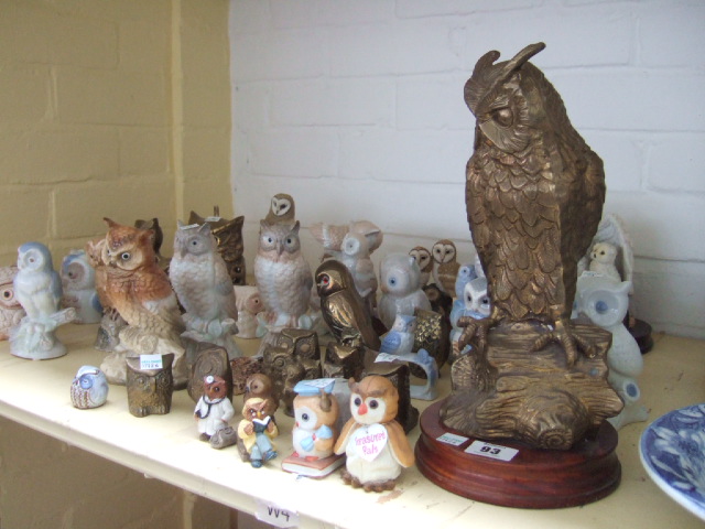 Appraisal: A quantity of porcelain owl subjects various factories circa 's