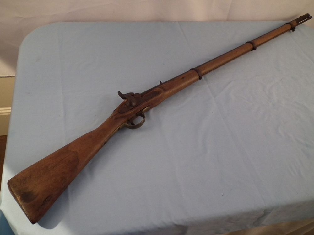 Appraisal: CONFEDERATE BARNETT RIFLE Confederate Civil War percussion musket stamped BARNETT