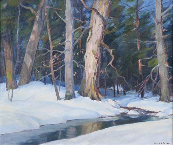 Appraisal: EMILE ALBERT GRUPPE American - WINTER STREAM signed lower right