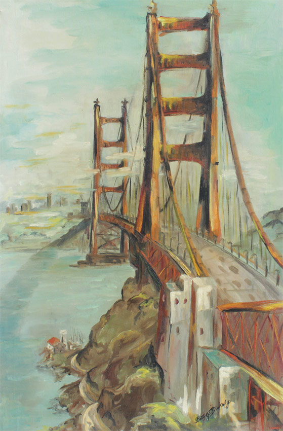 Appraisal: BLAKELY Betty American th Century Golden Gate Bridge San Francisco