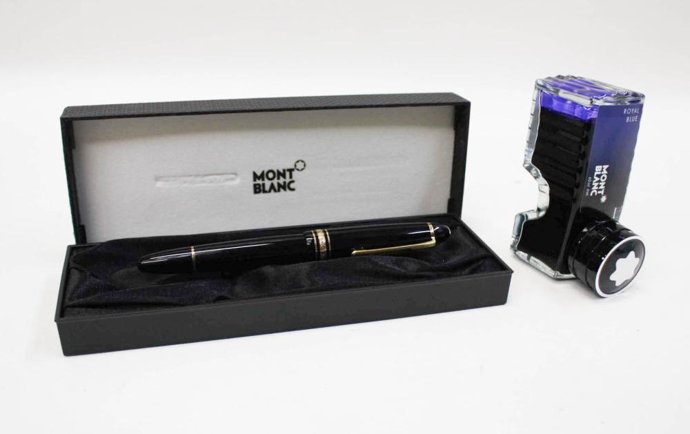 Appraisal: MONTBLANC MEISTERSTUCK CLASSIQUE FOUNTAIN PEN AND WRITING INK pen serial