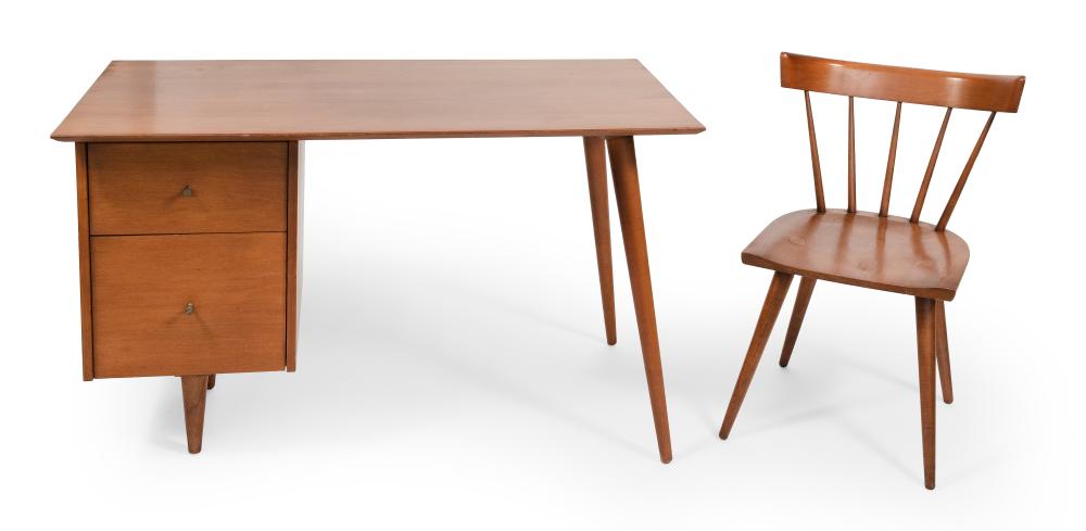 Appraisal: PAUL MCCOBB FOR RAPIDS FURNITURE CO DESK AND MATCHING CHAIR