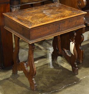 Appraisal: North European walnut document box circa having a hinged top