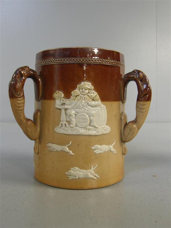 Appraisal: Doulton Lambeth loving cup with three greyhound handles and applied