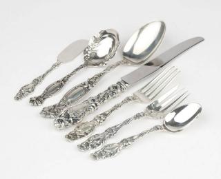 Appraisal: An assembled sterling silver flatware service Late th early th