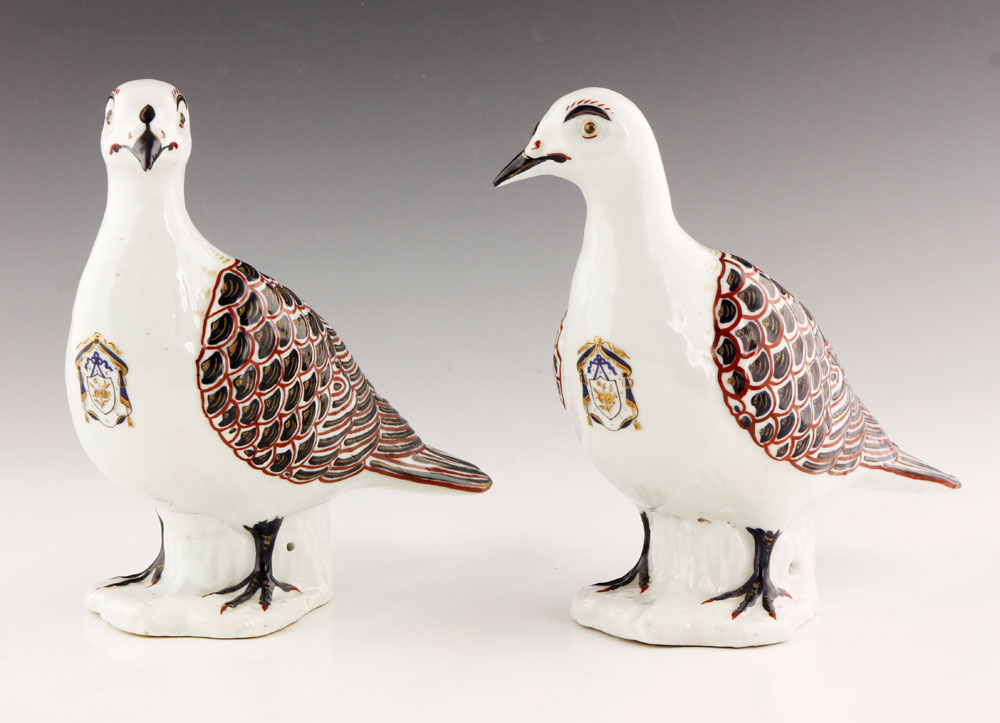 Appraisal: - Pr Asian Ceramic Birds Pair of Asian ceramic birds