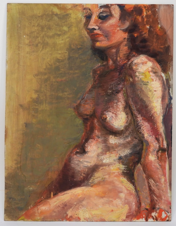 Appraisal: DIRAN DOHANIAN NUDE FIGURE PAINTING Massachusetts - Double sided painted