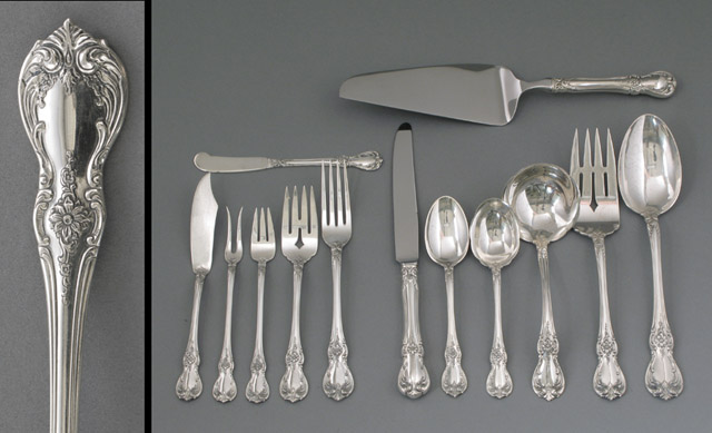 Appraisal: A TOWLE STERLING FLATWARE SET STORAGE CHEST pieces The flatware