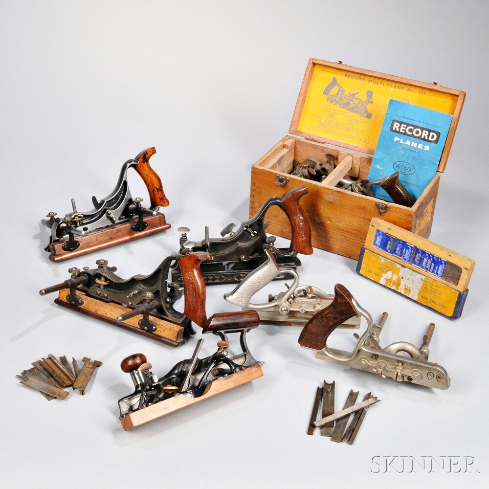 Appraisal: Seven Plough or Combination Hand Planes th th century four