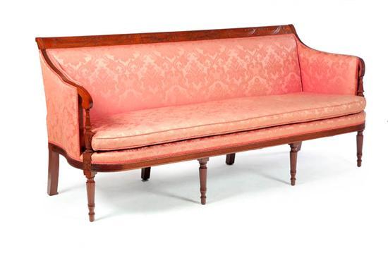 Appraisal: FEDERAL- STYLE SOFA American th century mahogany Wheat and swag