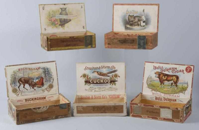 Appraisal: Lot of Cigar Boxes Description Includes Cuckoo Old Tom s