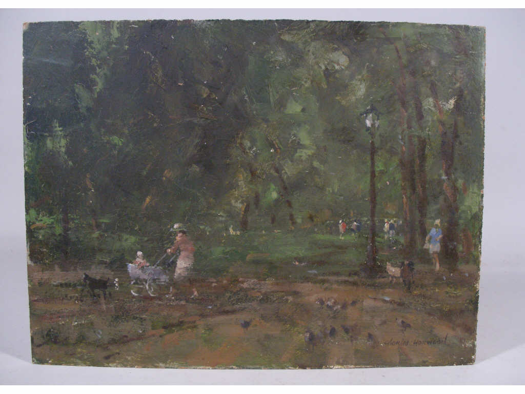 Appraisal: Charles Horwood British - Hyde Park oil on artist board