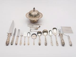 Appraisal: S KIRK SON Repousse Silver Flatware together with S KIRK