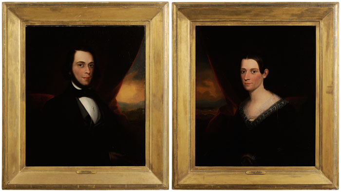 Appraisal: Robert Street Pennsylvania - Pair of Portraits George L Heins