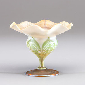 Appraisal: Tiffany Studios American Early th Century Floriform Compote favrile glass