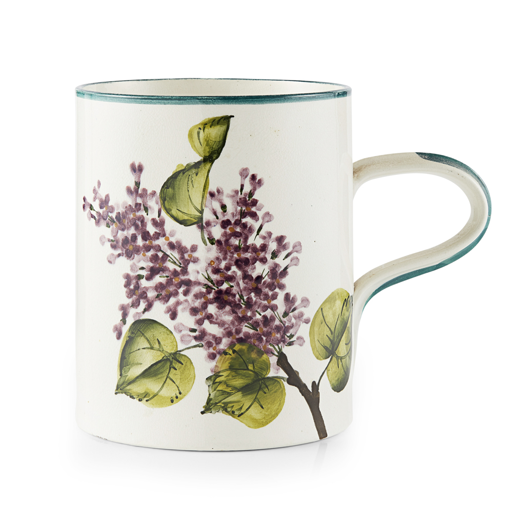 Appraisal: A LARGE WEMYSS WARE MUG 'LILACS' PATTERN CIRCA impressed maker's