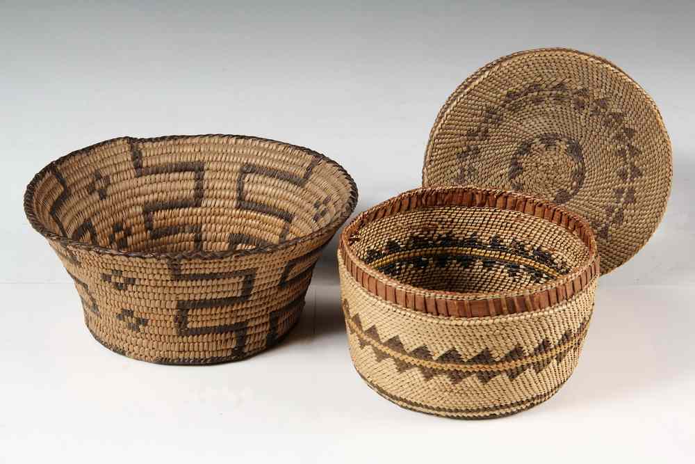 Appraisal: SMALL NATIVE AMERICAN BASKETS - Including s Yavapai Apache Coiled