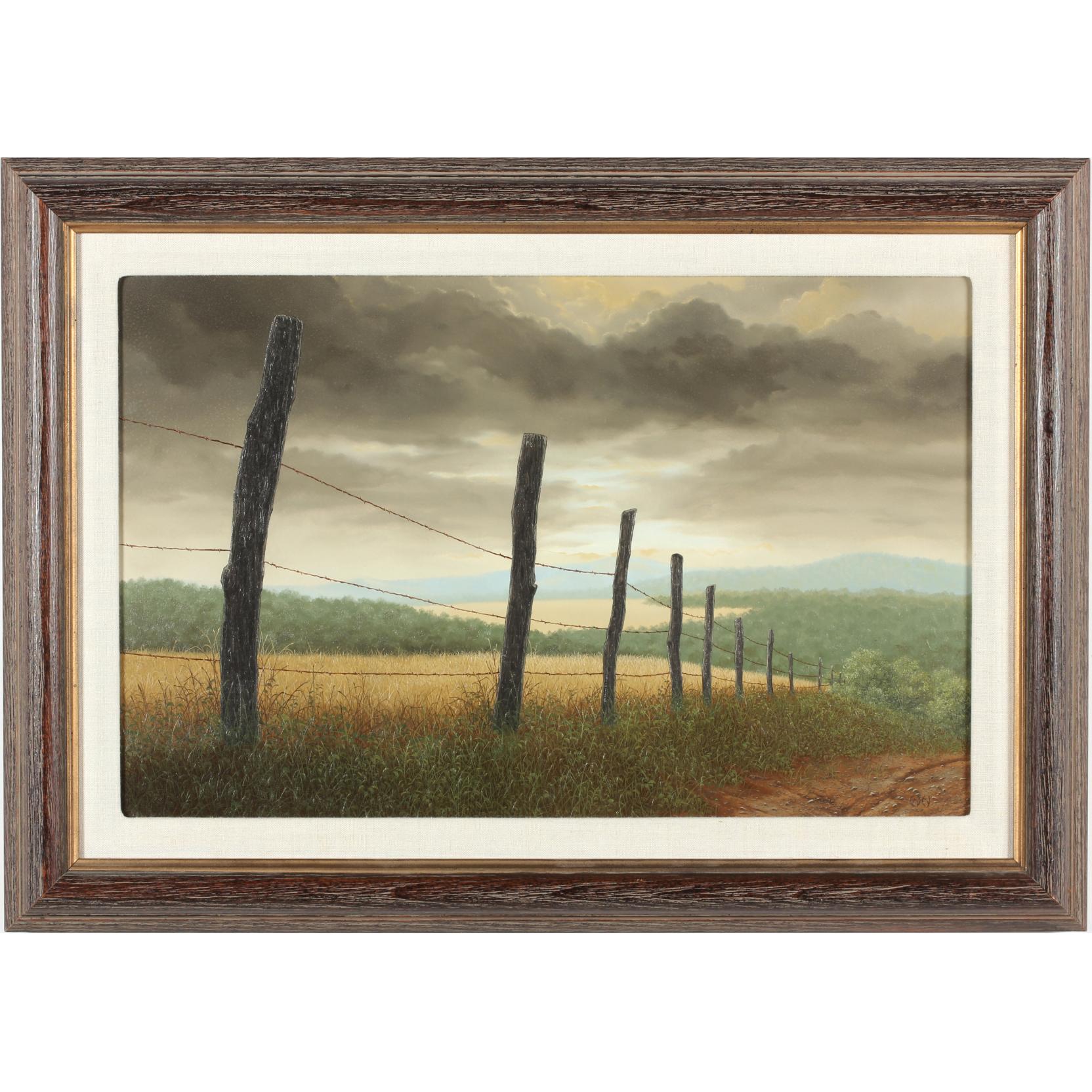 Appraisal: Ward Nichols NC b Back Road oil on canvas monogrammed