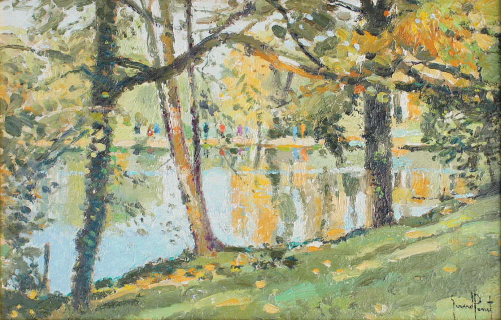 Appraisal: PASSET Gerard French - ''Reflets Sur Le Lac'' Oil Canvas