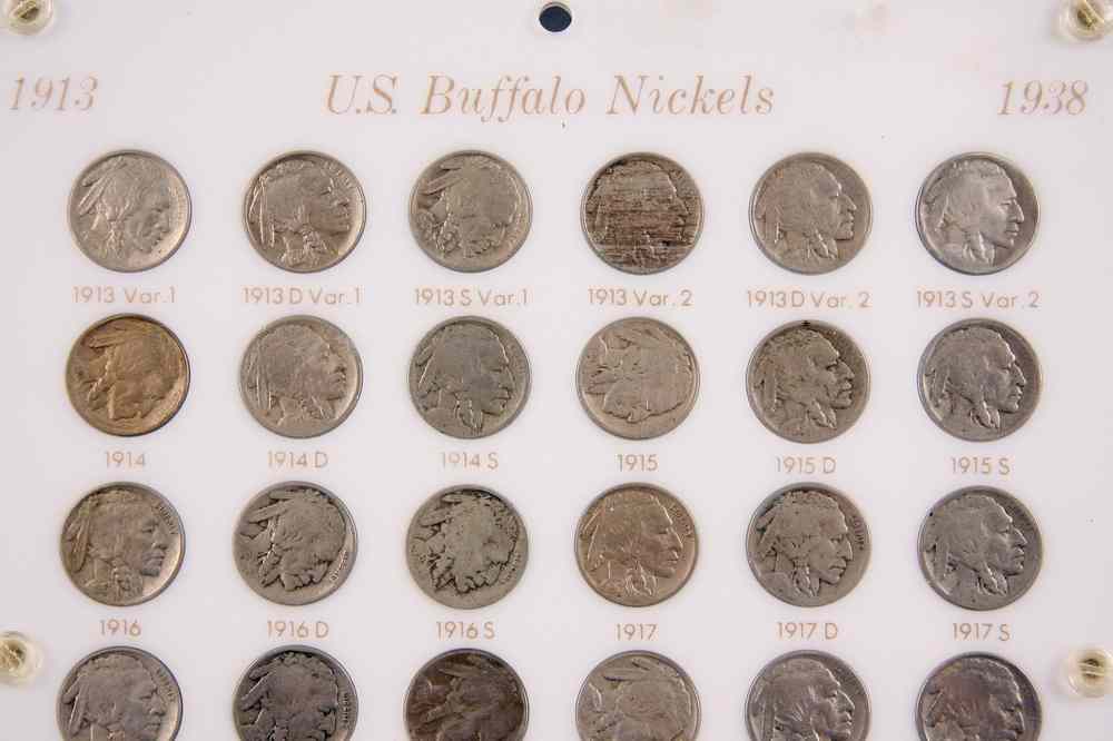 Appraisal: COIN SET - Complete set of Buffalo Regular Issue nickels