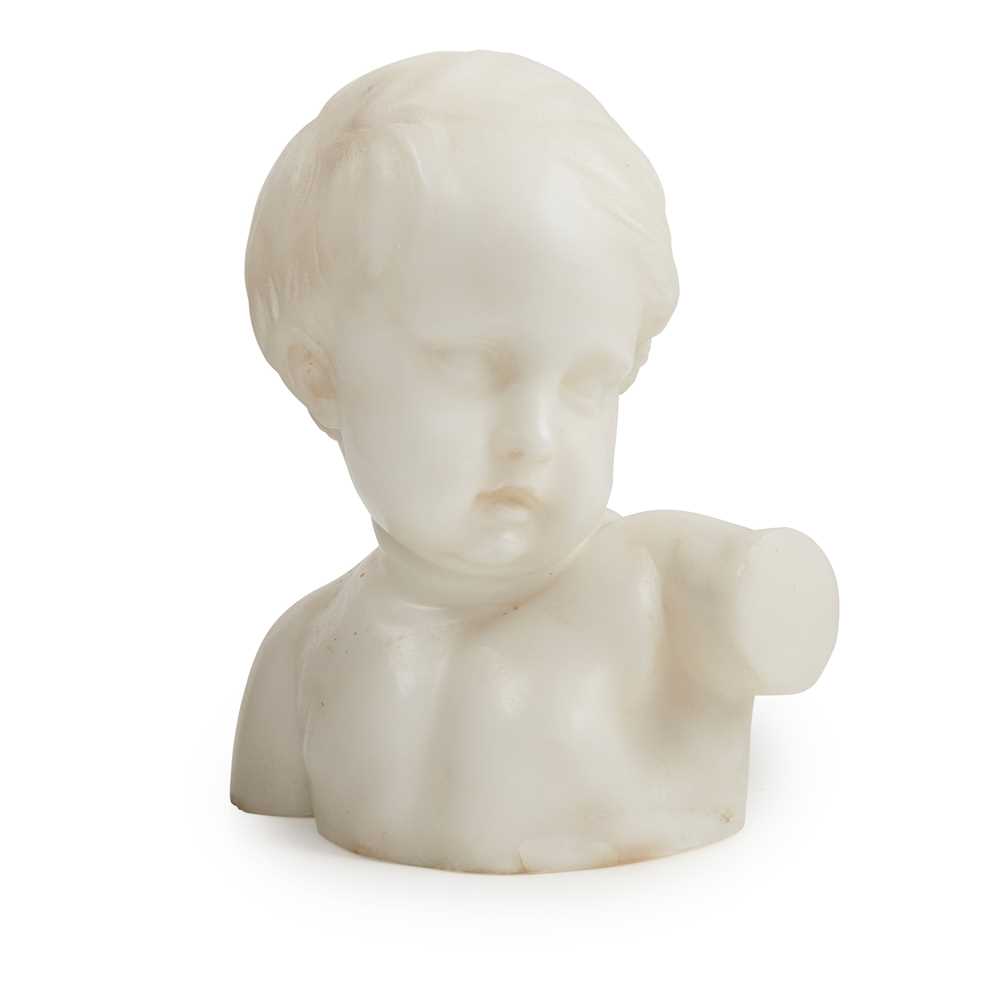 Appraisal: CONTINENTAL CARVED CARRARA MARBLE BUST OF A CHILD TH CENTURY