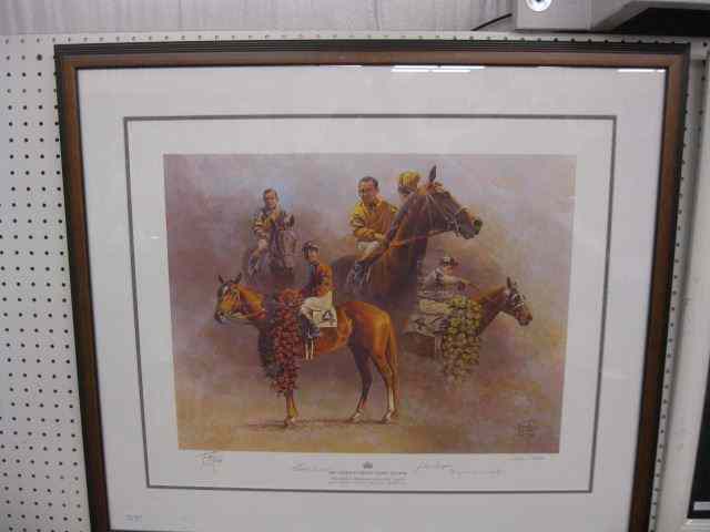 Appraisal: Fred Stone Lithograph ''The American TripleCrown'' pencil signed by artist