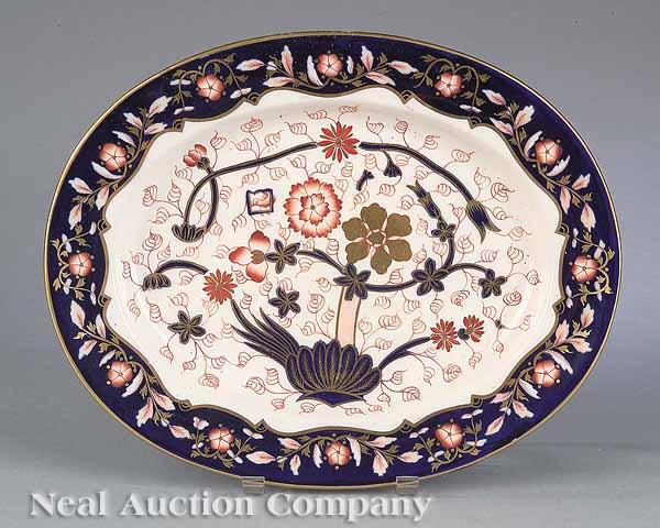 Appraisal: An Antique Copeland Porcelain Oval Platter c Imari palette with