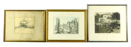 Appraisal: Three th C framed prints Ranchel Anne Le Bas British