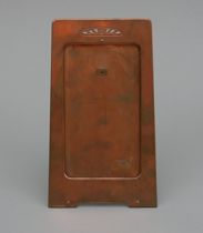 Appraisal: An Art Nouveau Frame Copper frame with tripod stand Vertical