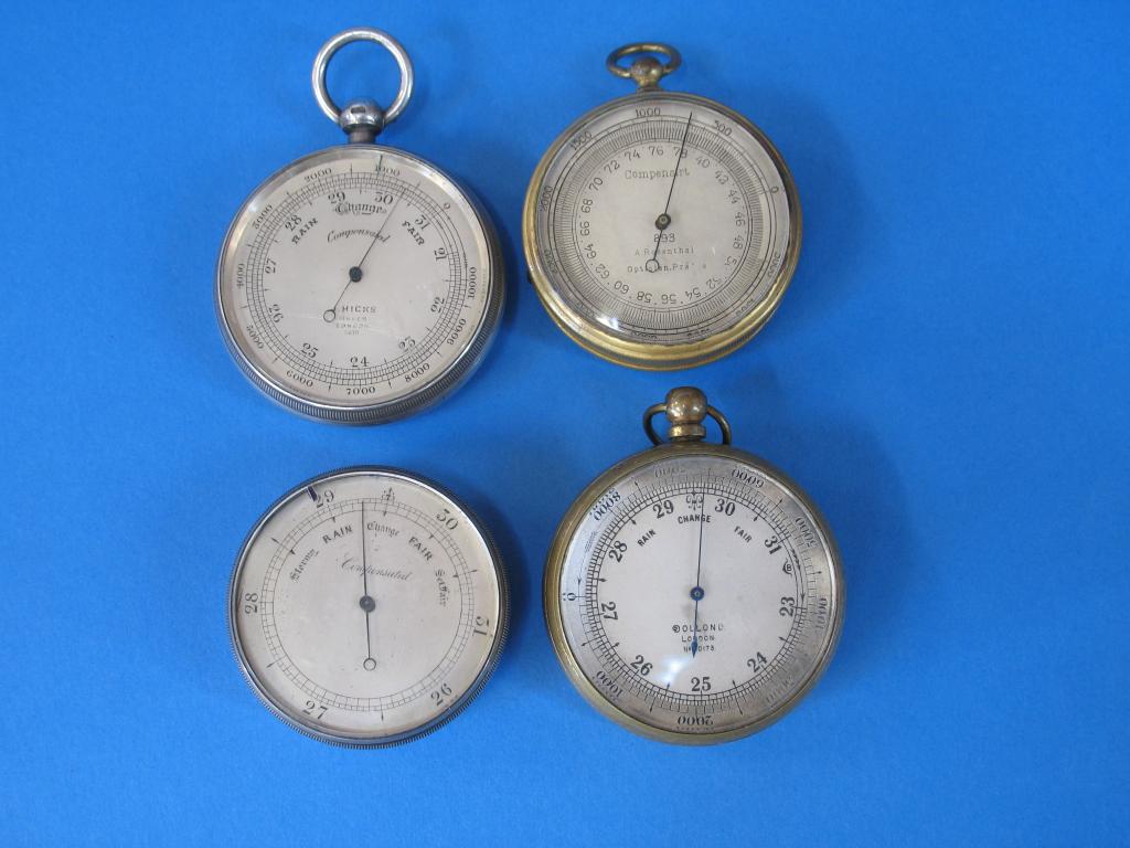 Appraisal: A DOLLOND OF LONDON POCKET BAROMETER in gilt metal case